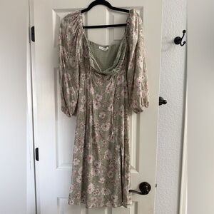 Altar'd State Sage Green Smocked Top Dress Size Small